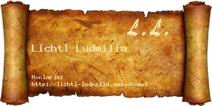 Lichtl Ludmilla névjegykártya